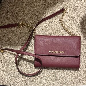 Burgundy Michael Kors Crossbody